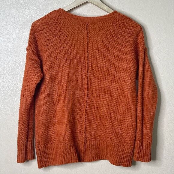 Michael Kors Sweater Women's Small Orange V-neck Wool Bland Casual - Picture 5 of 11